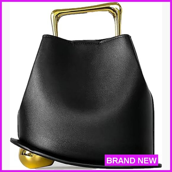 Handbags - PU Leather Bucket Bag Crossbody Shoulder Purse Top Handle Elegant Chic